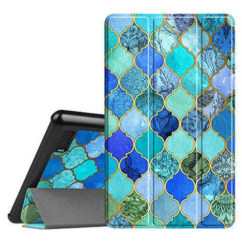 Fintie Slim Case for All-New Amazon Fire 7 Tablet (7th Generation, 2017 Release), Ultra Lightweight Slim Shell Standing Cover with Auto