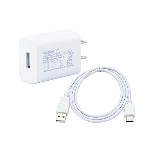 [UL Listed] AC Charger Adapter Nabi DreamTab HD8 Kids