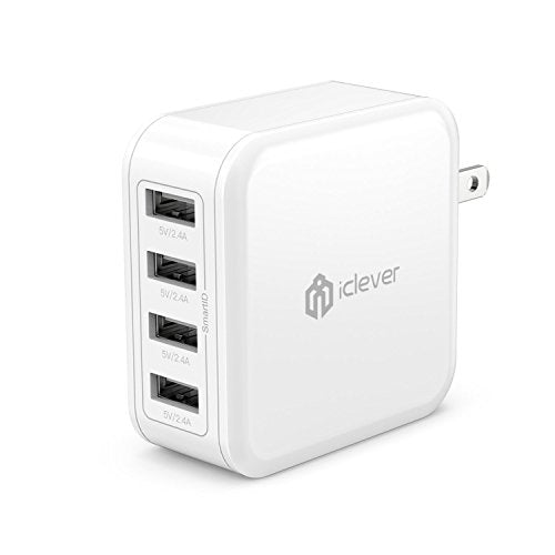 iClever BoostCube 40W 4-Port Universal USB Wall Charger with SmartID