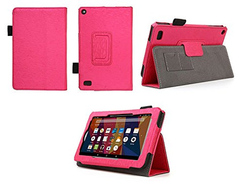 Elsse New Fire 7 Folio Case with Stand for Kindle Fire 7 inch tablet with Built in Stand (Both 2017 and 2015 Release)