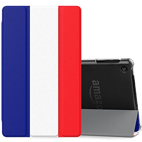 MoKo Ultra Lightweight Slim Shell Stand Cover with Translucent Frosted Back for Fire HD 8 2017