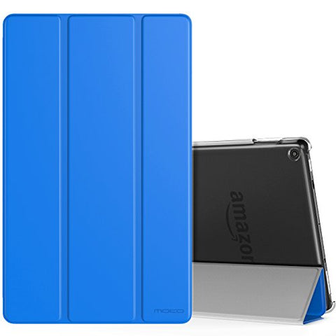 MoKo Ultra Lightweight Slim Shell Stand Cover with Translucent Frosted Back for Fire HD 10 2017 Tablet