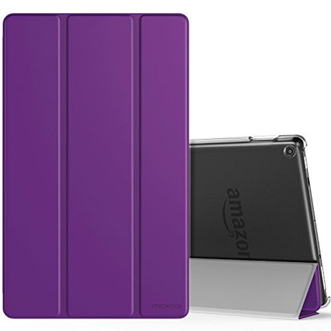 MoKo Ultra Lightweight Slim Shell Stand Cover with Translucent Frosted Back for Fire HD 10 2017 Tablet