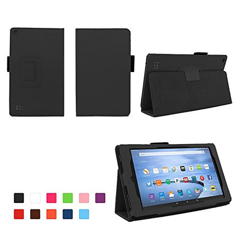 Elsse New Fire 7 Folio Case with Stand for Kindle Fire 7 inch tablet with Built in Stand (Both 2017 and 2015 Release)