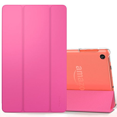 MoKo Ultra Lightweight Slim Shell Stand Cover with Translucent Frosted Back for Fire HD 8 2017