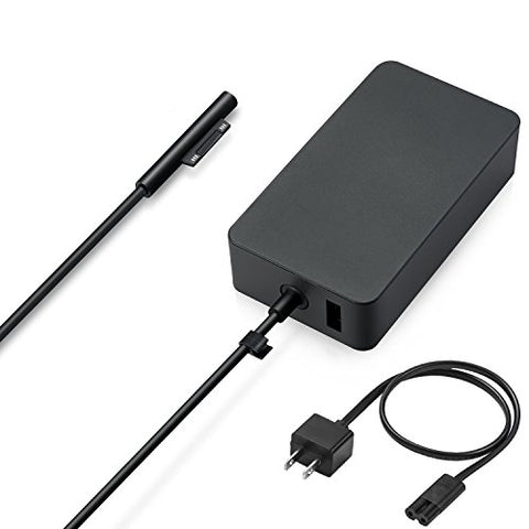 Power Replacement Adapter Power Supply Unit OEM for Microsoft Surface Pro 4 (Intel Core i5 and Core i7) Surface Pro 3 Charge Cord with USB Port (Model 1625 36W 12V