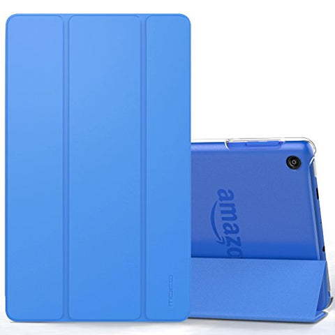 MoKo Ultra Lightweight Slim Shell Stand Cover with Translucent Frosted Back for Fire HD 8 2017