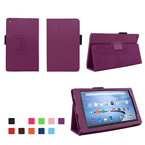 Elsse New Fire 7 Folio Case with Stand for Kindle Fire 7 inch tablet with Built in Stand (Both 2017 and 2015 Release)