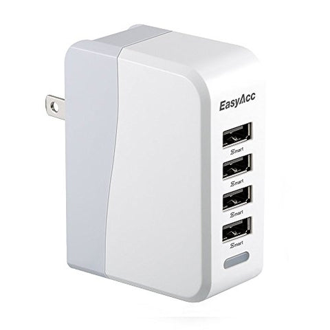 EasyAcc 20 W/4 A 4-Port USB Wall Charger with Folding Plug Portable Travel Charger