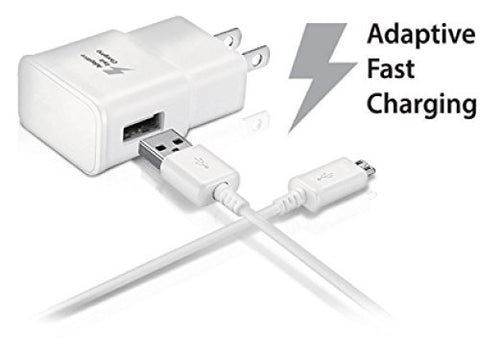 Samsung Galaxy Tab E 8.0 Tablet Adaptive Fast Charger Micro USB 2.0 Cable Kit! True Digital Adaptive Fast Charging uses dual voltages for up to 50% faster