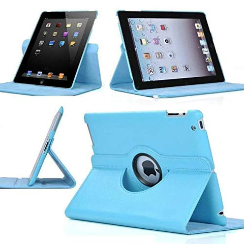 Black 360 Degrees Rotating Stand Leather Case for Ipad 2 2nd