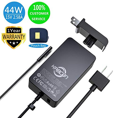 44w Charger for Microsoft Surface Pro 2017,Surface Pro 6,Surface Laptop 2,15V 2.58A Power Supply for Surface Go,Surface Laptop,Surface Pro 3 Pro 4,Surface Book with 6.2Ft Power Cord & a Storage