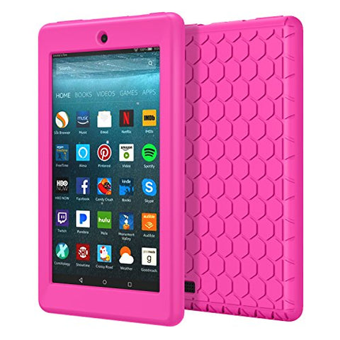 MoKo Amazon Fire 7 2017 Honey Comb Series Cover Case