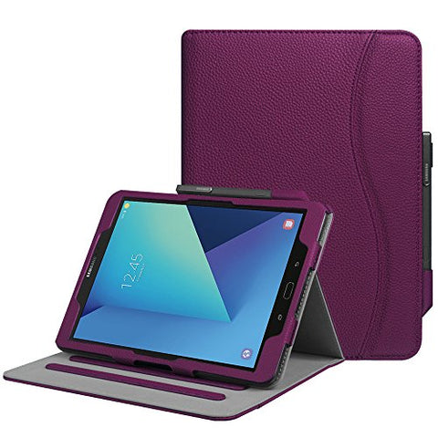 Fintie Case for Samsung Galaxy Tab S3 9.7, [Corner Protection] Multi-Angle Viewing Stand Cover Packet with S Pen Protective Holder Auto