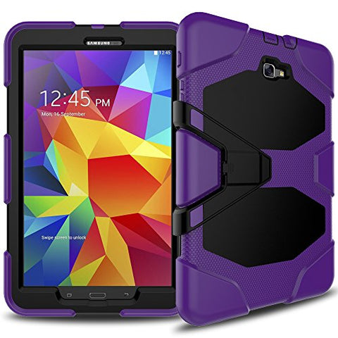 Samsung Galaxy Tab A 10.1 Case(SM-T580),3in1 Slim Heavy Duty Shockproof Rugged Armor Three Layer Hard PC+Silicone Hybrid High Impact Resistant Defender Full Body Protective Cover with Screen