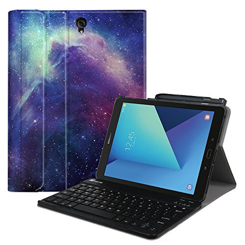 Fintie Keyboard Case for Samsung Galaxy Tab S3 9.7, Smart Slim Shell Stand Cover with S Pen Protective Holder Detachable Wireless Bluetooth