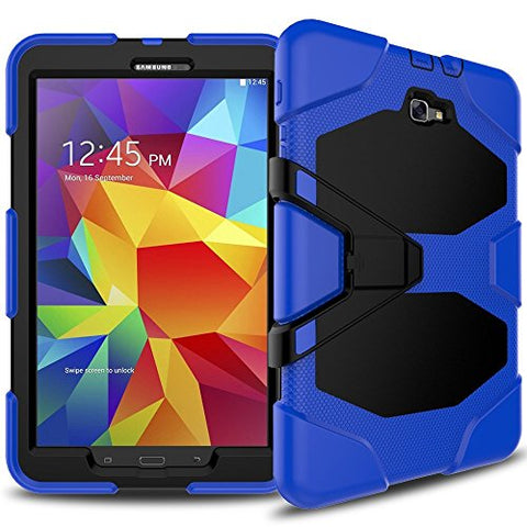 Samsung Galaxy Tab A 10.1 Case(SM-T580),3in1 Slim Heavy Duty Shockproof Rugged Armor Three Layer Hard PC+Silicone Hybrid High Impact Resistant Defender Full Body Protective Cover with Screen