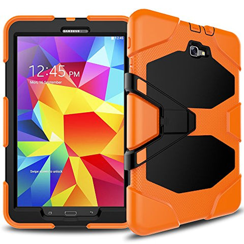 Samsung Galaxy Tab A 10.1 Case(SM-T580),3in1 Slim Heavy Duty Shockproof Rugged Armor Three Layer Hard PC+Silicone Hybrid High Impact Resistant Defender Full Body Protective Cover with Screen