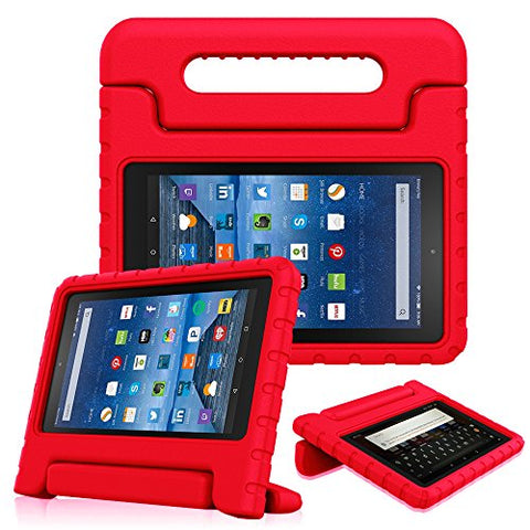 Fintie Shock Proof Case for All-New Amazon Fire 7 Tablet (7th Generation, 2017 Release) - Kiddie Series Light Weight Convertible Handle Stand Kids Friendly