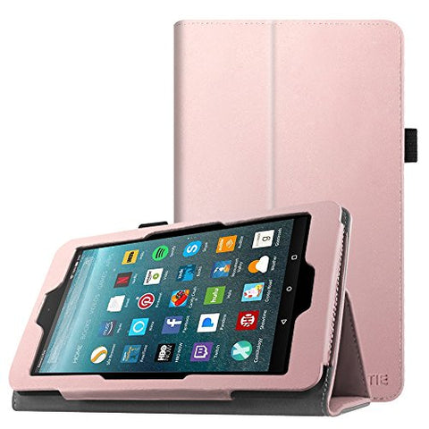 Fintie Folio Case for All-New Amazon Fire 7 Tablet (7th Generation, 2017 Release) - Slim Fit Premium Vegan Leather Standing Protective Cover with Auto