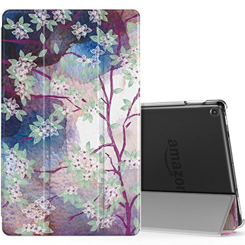 MoKo Ultra Lightweight Slim Shell Stand Cover with Translucent Frosted Back for Fire HD 10 2017 Tablet