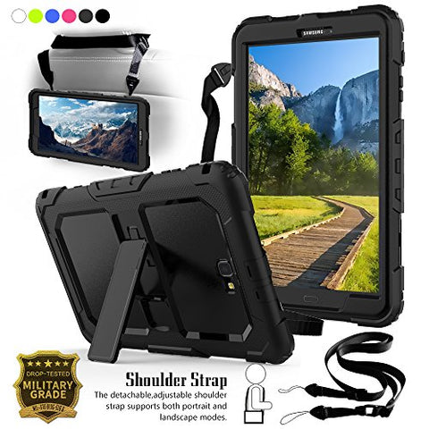 Shockproof Full-Body Protective Rugged Bumper Cover Skin W/Kickstand & Shoulder Strap