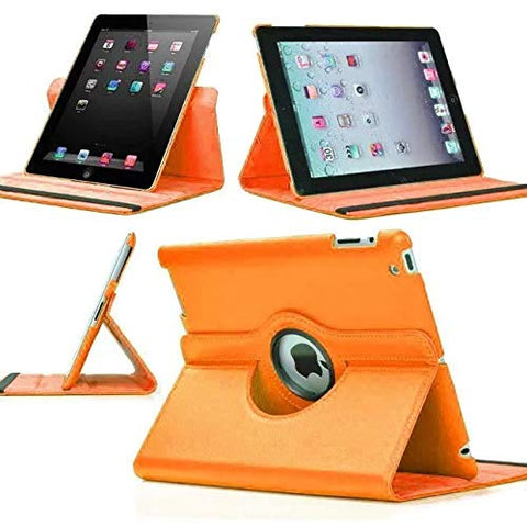 Black 360 Degrees Rotating Stand Leather Case for Ipad 2 2nd