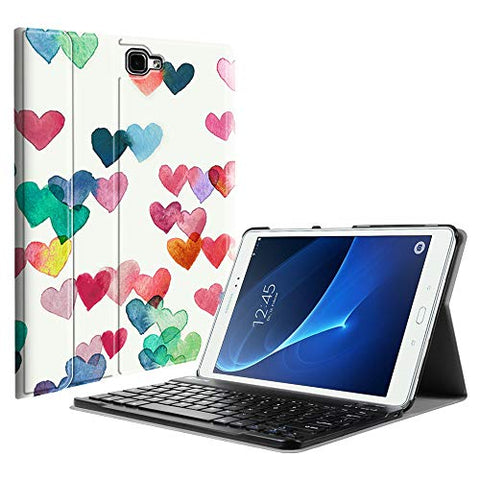 Fintie Keyboard Case Samsung Galaxy Tab A 10.1, Smart Slim Shell Light Weight Stand Cover Magnetically Detachable Wireless Bluetooth