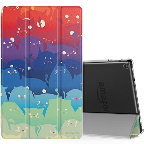 MoKo Ultra Lightweight Slim Shell Stand Cover with Translucent Frosted Back for Fire HD 10 2017 Tablet