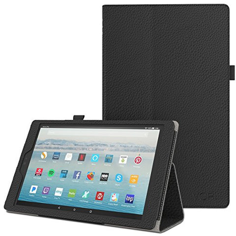 Vori Case for All-New Amazon Fire HD 10 Tablet (7th Generation, 2017 Release) - Premium PU Leather Slim Fit Smart Stand Cover with Auto Wake/Sleep for Fire HD 10.1"