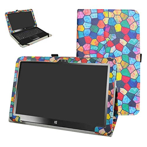 Mama Mouth PU Leather Folio Stand Cover for 11.6" Insignia Flex NS-P11W7100 11.6 Inch Windows 10 Tablet