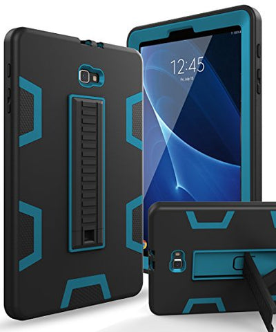 Samsung Galaxy Tab A 10.1 Case,XIQI Three Layer Hybrid Rugged Heavy Duty Shockproof Anti-Slip Case Full Body Protection Cover for Tab A 10