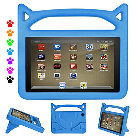 Fire HD 8 Kids Case-Dinines Light Weight Shock Proof Convertible Handle Kid-Proof Cover Kids Case for All-New Fire HD 8 Tablet (6th Generation 2016/7th Generation