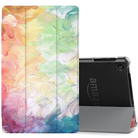 MoKo Ultra Lightweight Slim Shell Stand Cover with Translucent Frosted Back for Fire HD 8 2017