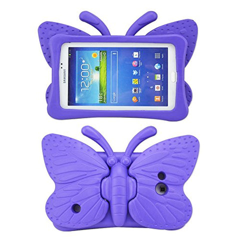 Tading Galaxy Tab 4 7.0 Kids Case,Tab 3 Lite Case, Light Weight Kids Friendly Shockproof EVA Foam Super Protection Stand Cover Universal Fit for Samsung Tablet 3/3 Lite,Butterfly