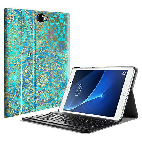 Fintie Keyboard Case Samsung Galaxy Tab A 10.1, Smart Slim Shell Light Weight Stand Cover Magnetically Detachable Wireless Bluetooth