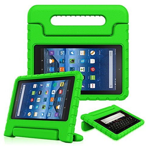 Fintie Shock Proof Case for All-New Amazon Fire 7 Tablet (7th Generation, 2017 Release) - Kiddie Series Light Weight Convertible Handle Stand Kids Friendly