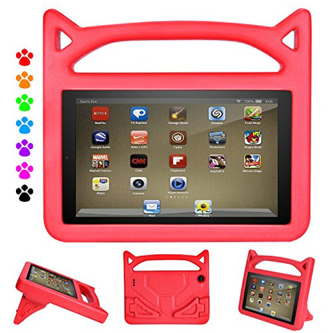 All-New Amazon Fire 7 Tablet (7th Gen, 2017) Kids Case- Dinines Light Weight Shock Proof Handle Friendly Stand Kid-Proof Cover, Compatible with Kindle Fire 7 (5th Gen,