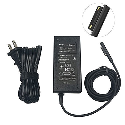 【Updated Version】 BOLWEO Surface Power Supply Adapter 12V 2.58A Charger Compatible Microsoft Surface Pro 3 Surface Pro 4 Surface Pro 5 Intel Core i5 i7 Tablet (UL