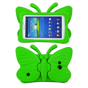 Tading Galaxy Tab 4 7.0 Kids Case,Tab 3 Lite Case, Light Weight Kids Friendly Shockproof EVA Foam Super Protection Stand Cover Universal Fit for Samsung Tablet 3/3 Lite,Butterfly