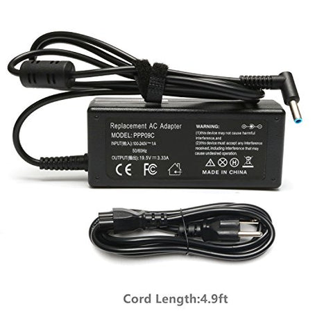 SKstyle 19.5V 3.33A 65W AC Adapter Charger For HP ProBook 430 G4;440 G4;450 G4;455 G4;470 G4 Power-Supply-Cord (Blue Tip,Slim,--12 months