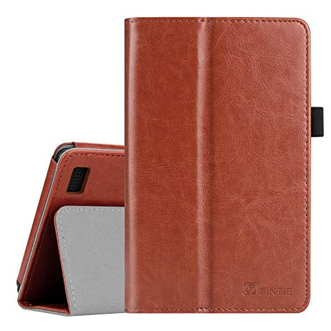 Fintie Folio Case for All-New Amazon Fire 7 Tablet (7th Generation, 2017 Release) - Slim Fit Premium Vegan Leather Standing Protective Cover with Auto