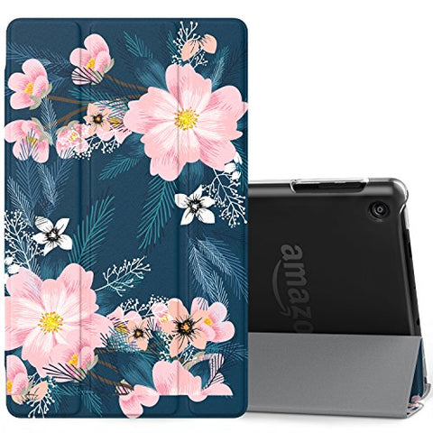 MoKo Ultra Lightweight Slim Shell Stand Cover with Translucent Frosted Back for Fire HD 8 2017