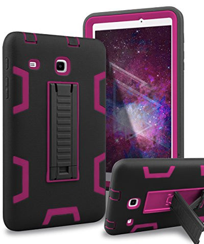 Samsung Galaxy Tab E 8.0 Case,XIQI Three Layer Hybrid Rugged Heavy Duty Shockproof Anti-Slip Case Full Body Protection Cover for Tab E 8.0