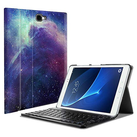 Fintie Keyboard Case Samsung Galaxy Tab A 10.1, Smart Slim Shell Light Weight Stand Cover Magnetically Detachable Wireless Bluetooth