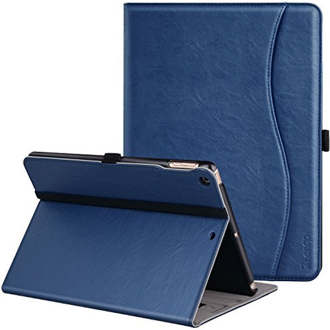 IPad 9.7 Inch 2018/2017 Case, Ztotop Premium Leather Business Slim Folding Stand Folio Cover Auto Wake/Sleep,Pencil Holder Multiple Viewing