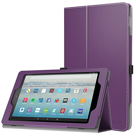 MoKo Case for All-New Amazon Fire HD 10 Tablet (7th Generation, 2017 Release) - Slim Folding Stand Cover with Auto Wake/Sleep for Fire HD 10.1 Inch