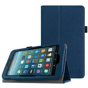 Fintie Folio Case for All-New Amazon Fire 7 Tablet (7th Generation, 2017 Release) - Slim Fit Premium Vegan Leather Standing Protective Cover with Auto