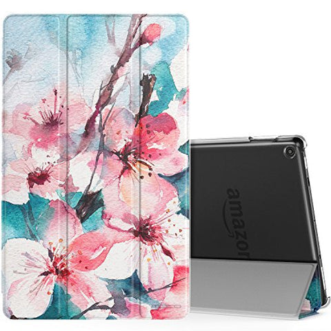 MoKo Ultra Lightweight Slim Shell Stand Cover with Translucent Frosted Back for Fire HD 10 2017 Tablet