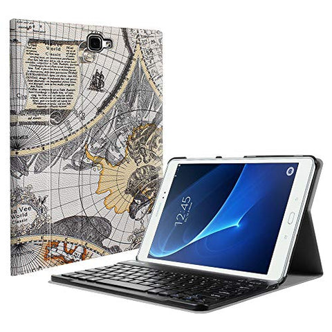 Fintie Keyboard Case Samsung Galaxy Tab A 10.1, Smart Slim Shell Light Weight Stand Cover Magnetically Detachable Wireless Bluetooth